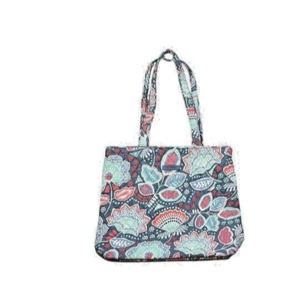 Vera Bradley Nomadic Floral Gray Crosstown Tote Bag Travel Handbag Purse Retired